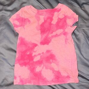 Cat & Jack Pink Tie-Dye Short Sleeve Tee